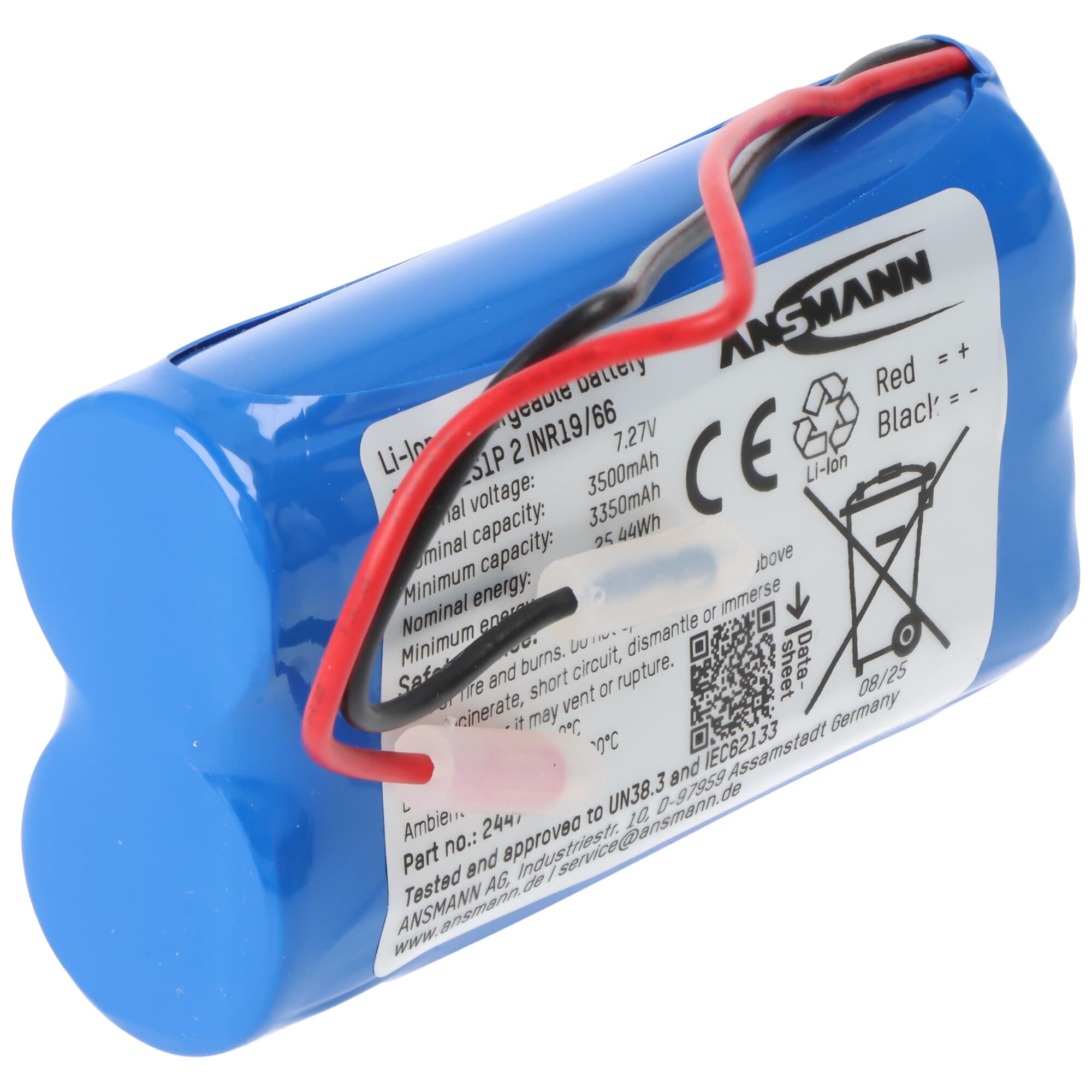 Batterie Li-ion 7.4V 3500mAh 2S1P 2447-3030-20 batterie