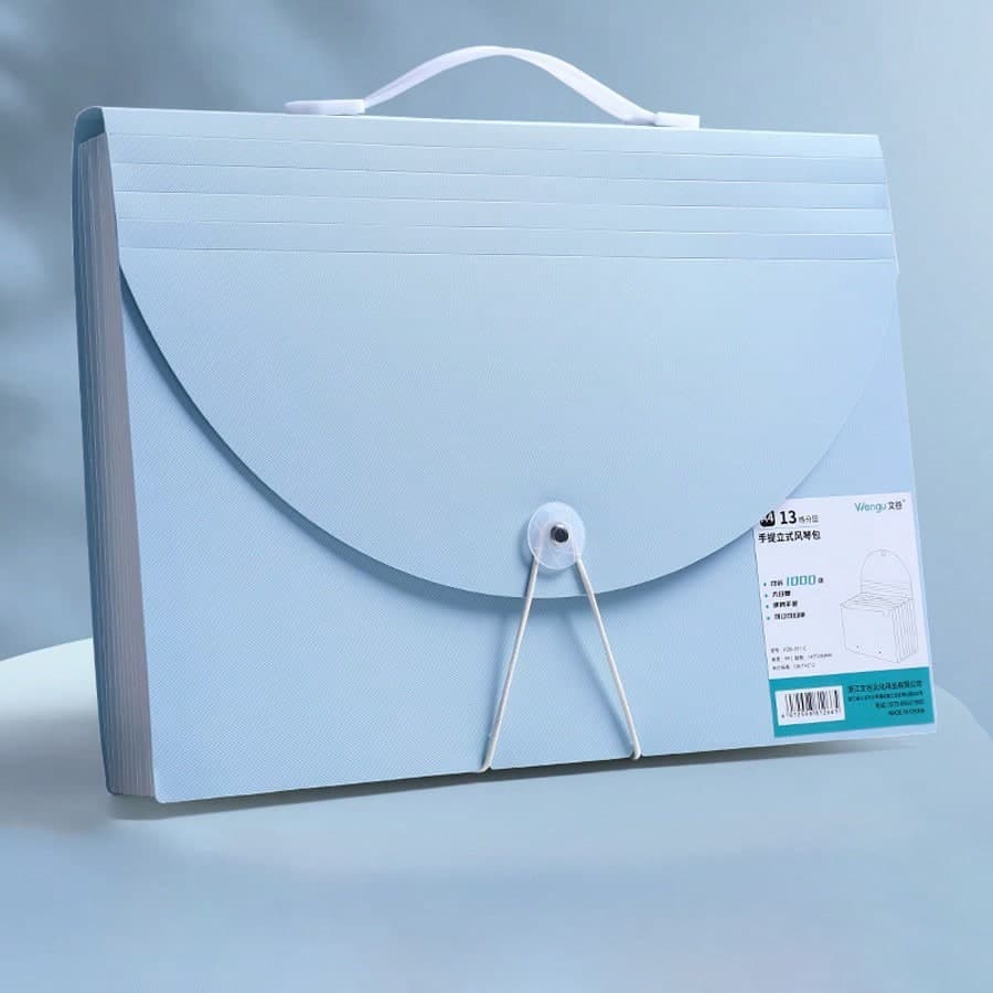 1 pièce Sac de fichier A4 à plusieurs couches pour les papiers scolaires, les partitions de musique, l'organisation de classification des contrats